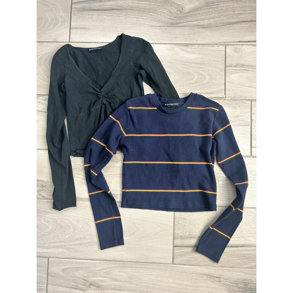 Brandy Melville John Galt Sweater Long Sleeve T Shirt Lot of 2 Women’s Bundle